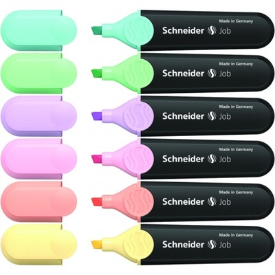 Zakreślacze Schneider Job Pastel 6 kolorów