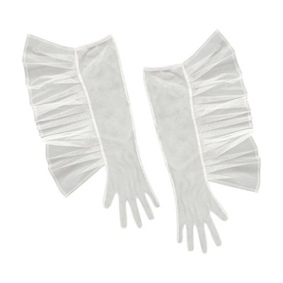 Fashion Lace Ruffle Long Gloves