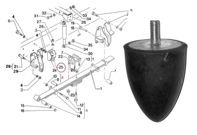 TOPE DE SUSPENSION RESORTE TRASERO NISSAN ATLEON  