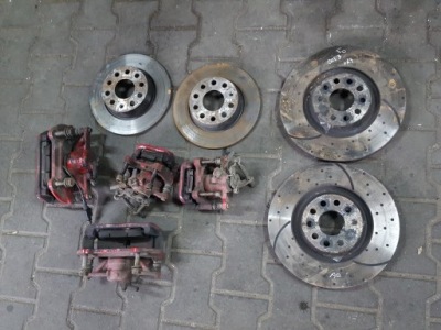 Skoda octavia 2 ii rs vrs суппорты тормозные диски перед 340mm задняя фото №1