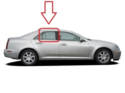 Cadillac sts 05-11r скло бічна двері задніх правих оригінал oem фото №1