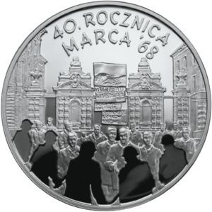 10 Złotych 2008 40. rocznica Marca '68 - Mennicza