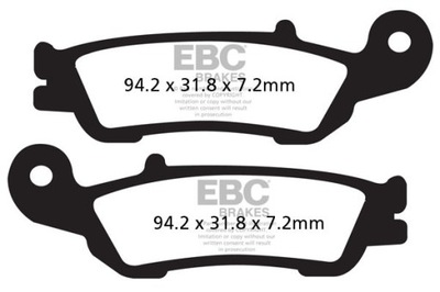 КОЛОДКИ ГАЛЬМІВНІ EBC FA450R (КОМПЛЕКТ. NA 1 ГАЛЬМІВНІ ДИСКИ) (ODPOWIEDNIK PROX 37.105802)