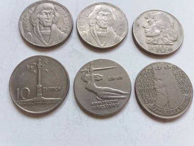6 monet: 10 zł PRL 1959 - 65