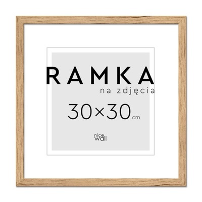 Brązowa Ramka na zdjęcia 30x30 cm Rama kwadratowa