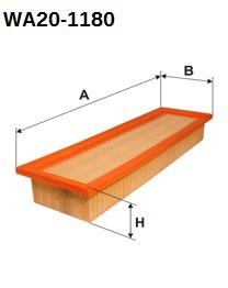 ĮDĖKLAS FILTRO ORO WA20-1180 SENDZIŠUVAS [WA20-1 