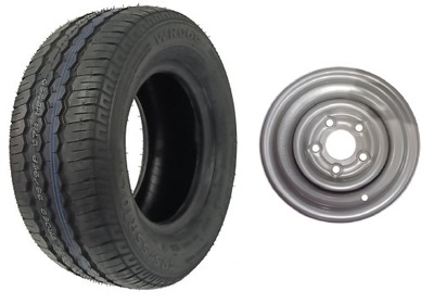 RUEDA PARA REMOLQUE AFUSTE WR068 195/55R10C 6.00X10 5X112 ET-4 LLANTA + NEUMÁTICO  