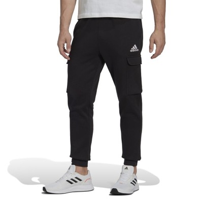 Spodnie dresowe męskie Adidas Essentials Fleece Regular z kieszeniami XXL