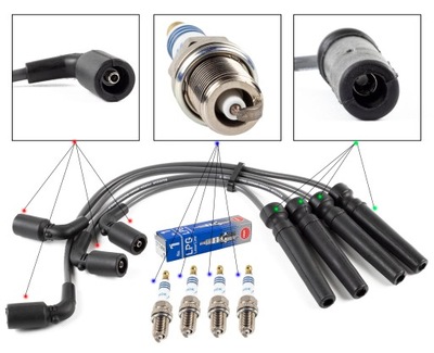 LAIDAI + ŽVAKĖS NGK DAEWOO REZZO 1.6 00- 