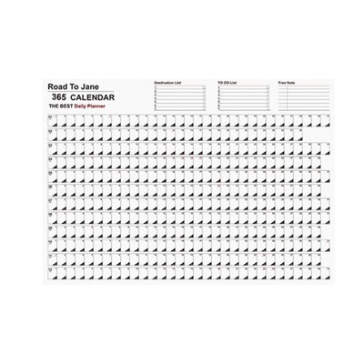 Yearly Wall Calendar 365 Days Calendar Daily and Weekly Calendar for