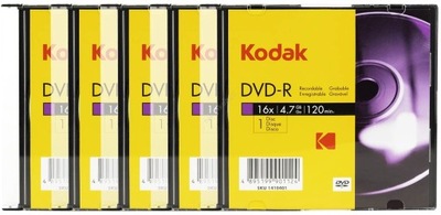 Płyta DVD Kodak DVD-R 4,7GB 5 szt. Pudełka Slim