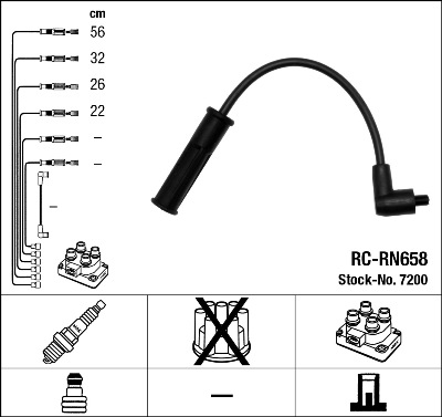 ПРОВОДА ZAPLONOWE NGK 7200