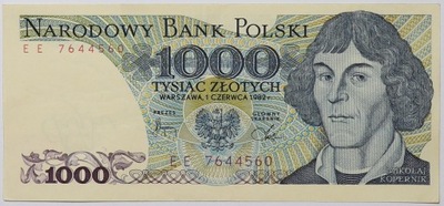 Banknot 1000 zł 1982 rok - Seria EE