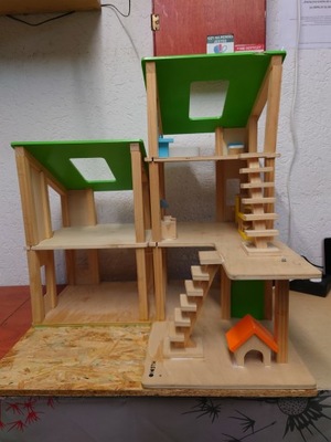 Domek piętrowy dla lalek dzieci dom zabawki