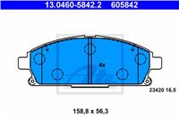 ATE КОЛОДКИ ГАЛЬМІВНІ ПЕРЕДНЯ NISSAN X-TRAIL 01- NISSAN X-TRAIL T30 01-