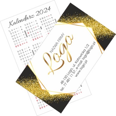 Kalendarzyki 2024 listkowe 250 szt wizytówka logo