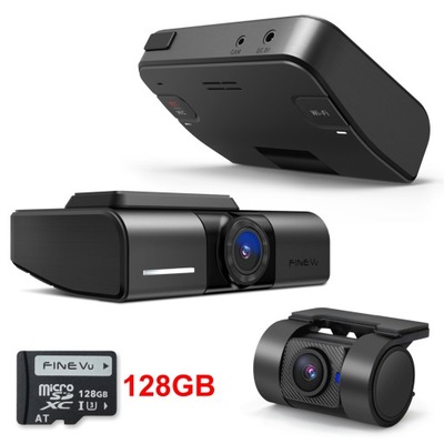 GRABADORA DE VÍDEO FINEVU GX1000 QHD+QHD 2XHDR, WI-FI GPS, FOTORADARY, MAPA 128GB  