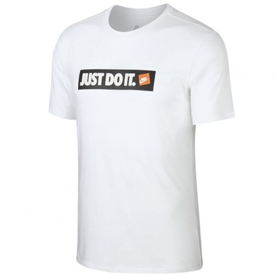 Nike męski t-shirt koszulka biała Just Do It AA6412-100 M