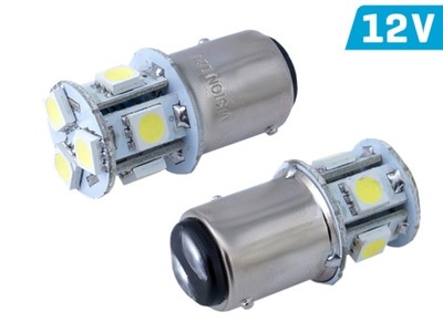 ŻARÓWKA VISION P21/5W BAY15D 12V 8X 5050 SMD LED,