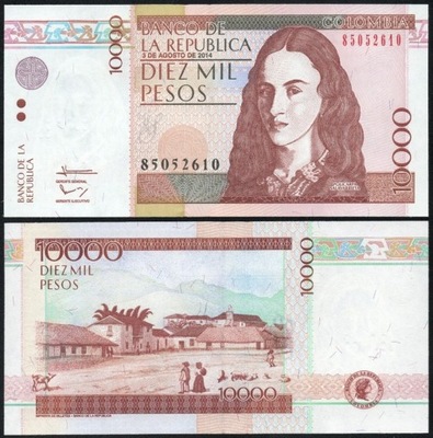$ Kolumbia 10000 PESOS P-453r UNC 2014
