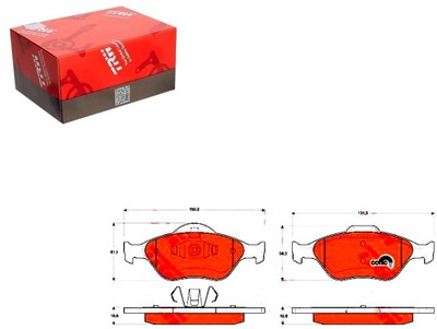 Trw гальмівні колодки ham. ford перед fusion 02- фото №1