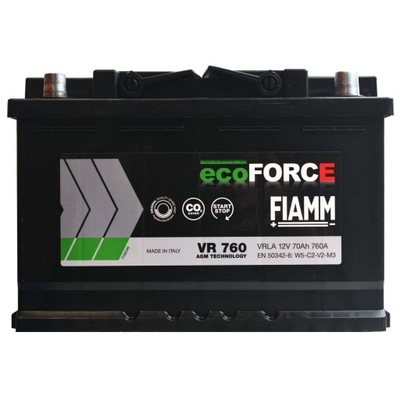FIAMM ECOFORCE 70AH 760A AGM START-STOP VR760