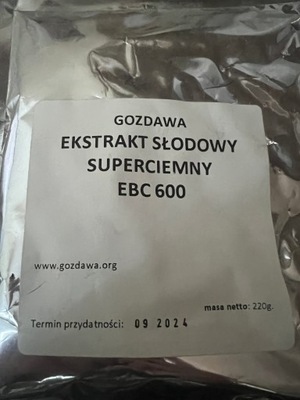 Gozdawa Ekstrakt słodowy SUPERCIEMNY 600EBC suchy 220 gram