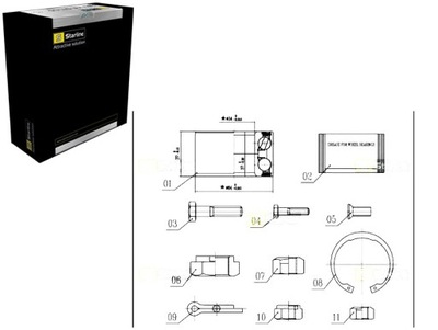 Starline подшипник колеса комплект перед seat cordoba i фото №1