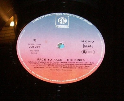The Kinks - Face To Face - LP Ger. vg