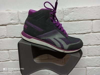 CZARNE DAMSKIE FIOLETOWO CZARNE BUTY REEBOK 37,5