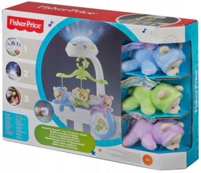 FisherPrice Karuzela z Misiami Projektor CDN41 3w1