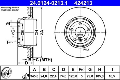 2X ДИСК ТОРМОЗНОЙ BMW ЗАД 7 (E65/E66/E67) 3,0-4,8 05-08 24.0124-0213.1