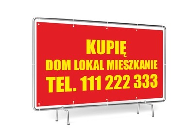 Baner reklamowy 1x0,5m MIESZKANIE DOM NA SPRZEDAŻ