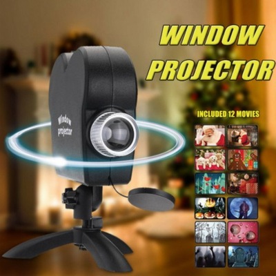 12 Film Window Projector Projektor świąteczny Święta Święta Halloween JS