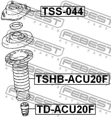 FEBEST TSHB-ACU20F FEBEST ЗАЩИТА АМОРТИЗАТОРА ПЕРЕДНЕГО