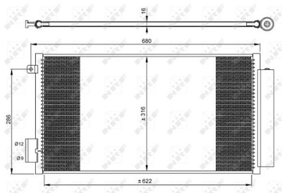 RADUADOR DE ACONDICIONADOR NRF 350061  