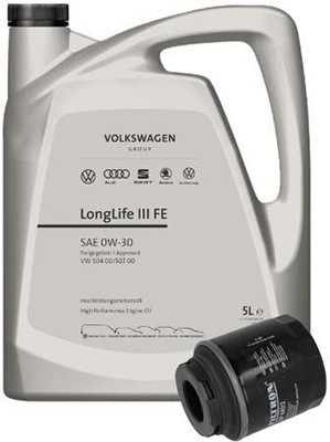 OE VAG LONGLIFE III FE 0W30 5L+FILTR МАСЛА OP641/2