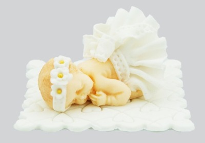 Dziewczynka z masy cukrowej Chrzest bobas na tort