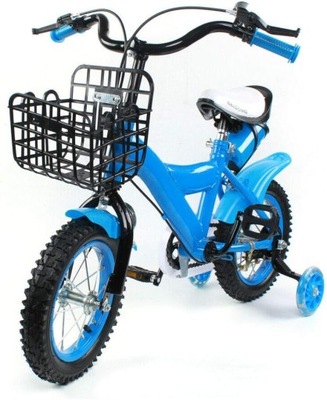 12-calowy niebieski rower dziecięcy