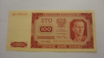 Banknot 100 złotych 1948 seria KK stan 2-