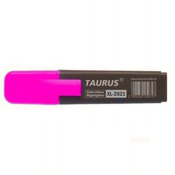Zakreślacz Taurus w kolorze różowym - RÓŻOWY - 1sz