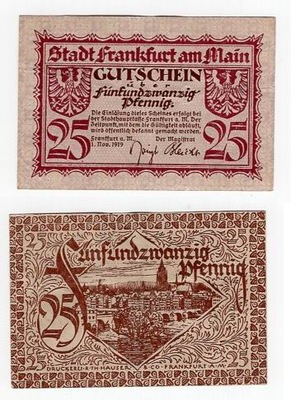 NIEMCY / FRANKFURT 1919 25 PFENNIG