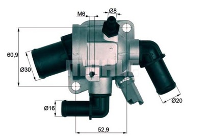 Mahle термостат alfa romeo mito 1.3 multijet 955 фото №1