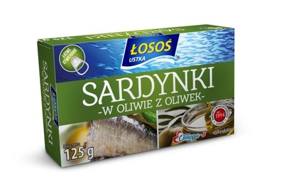 SARDYNKI ŁOSOŚ 125G W OLIWIE Z OLIWEK