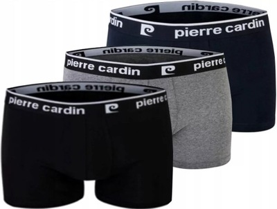 Pierre Cardin BOKSERKI Męskie 3 PAK MIX 3-KOLORY M