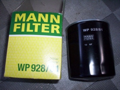 MANN-FILTER WP 928/81 ФІЛЬТР МАСЛА MITSUBISHI, MAZDA, KIA