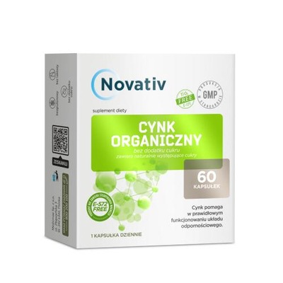 Novativ Cynk organiczny, 60kaps.