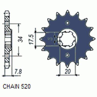 ZEBATKA ПРИВОДНАЯ SUNSTAR SUNF391-14