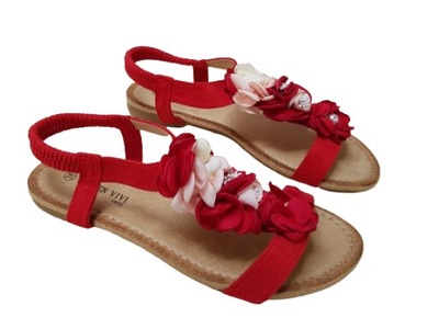 Sandały damskie czerwone LENA 38