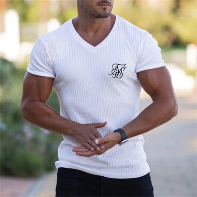 2023 NEW Sik Silk T Shirt Men Short Sleeve Compre